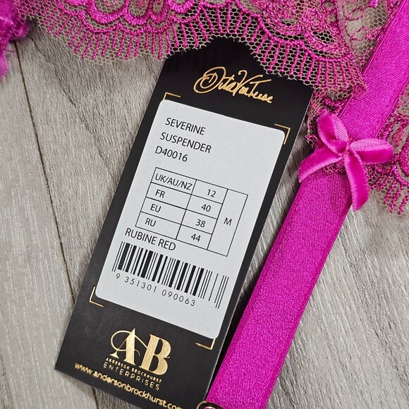 NWT Dita Von Teese Severine Rubine Red Suspender Garter Belt Cincher Size M - Picture 4 of 5